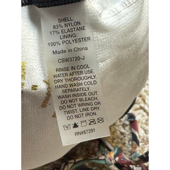 Johnny Was Spezia Moasic Tie shoulder Tiered  Women's Tank swim size Medium - Picture 5 of 7